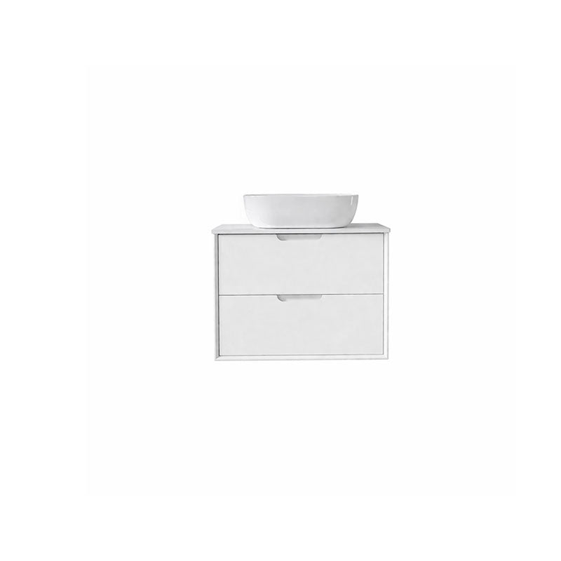 Oakdra(Hung) Series Matt White Overall 580x455x520mm Vanity Set With Ceramic Slimline Top (UV31)