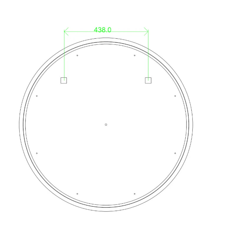 Round 3 Color Lighting Acrylic LED Mirror Touch Sensor Switch Defogger Pad Wall Mounted(Come with Magnifier)-Lighting On The Rim 900mm