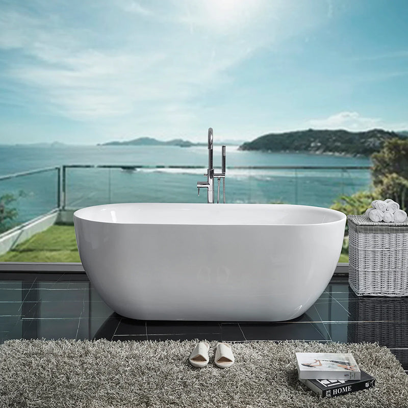 Berri Freestanding Matt White Bathtub 1700x780x600mm
