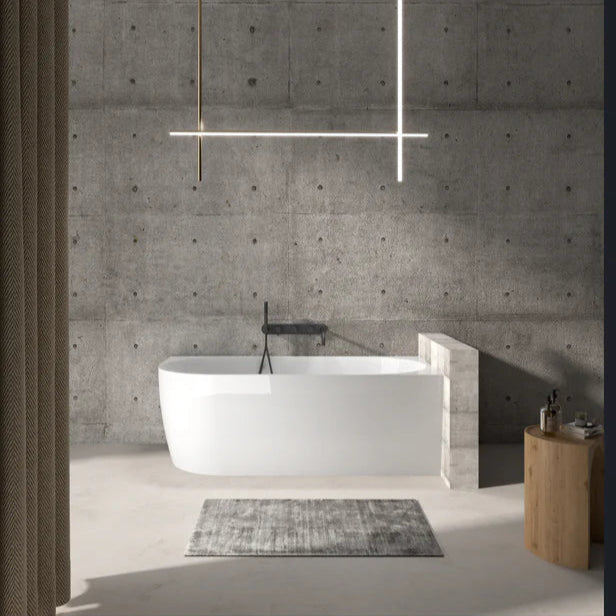 Gina Right Corner Matt White Bathtub 1700x800x600mm