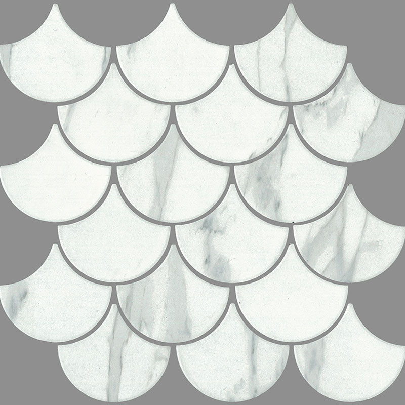 NORDIC CARRARA FAN FISHSCALE MATT 80MM