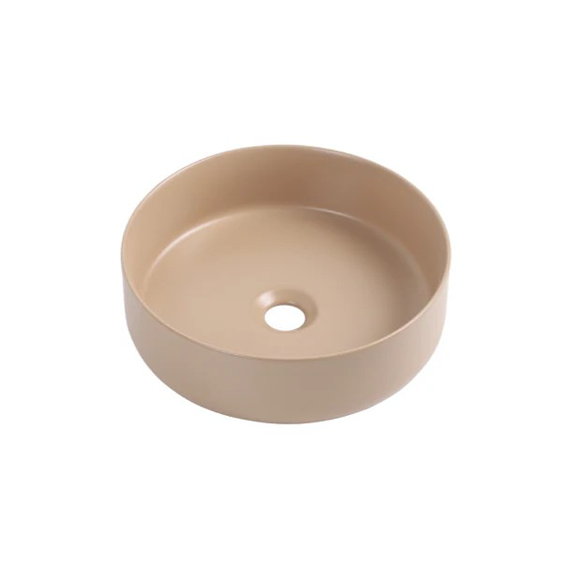 Above Counter Ceramic Basin Matte Khaki 360x360x120mm