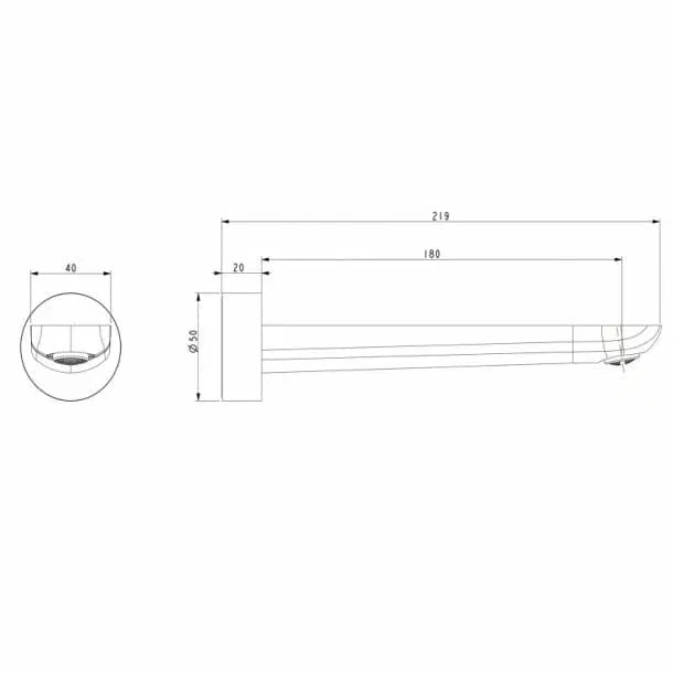 RUSHY Series Bathtub/Basin Wall Spout Brushed Nickel