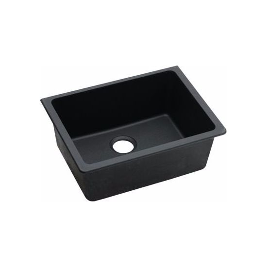 Granite Quartz Stone Top/Undermount Kitchen Sink Single Bowl Black 635x469x241mm
