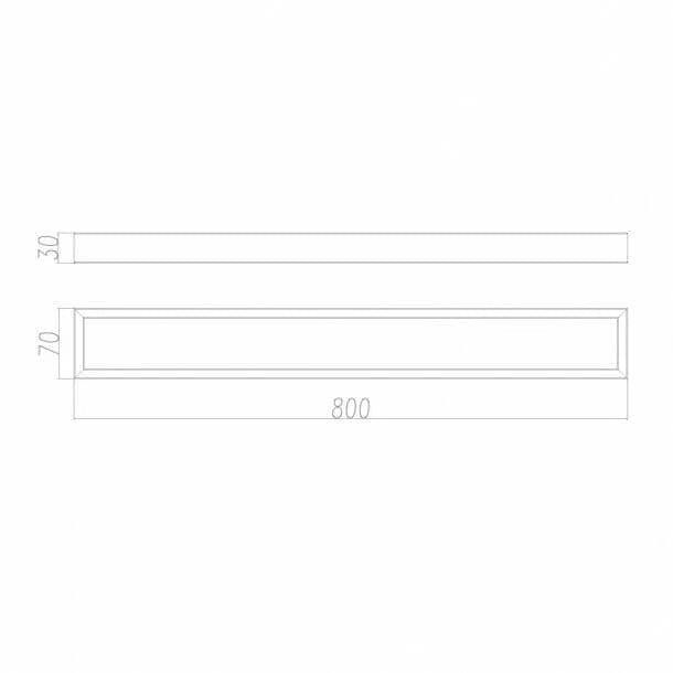 IVANO Series Single Towel Rail Black 800mm