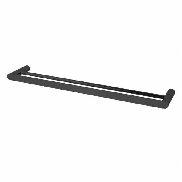 RUSHY Series Double Towel Rail Black 800mm