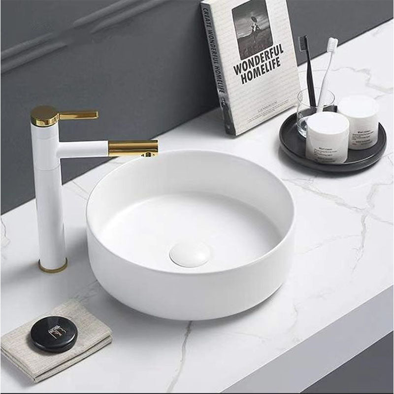 Above Counter Basin Round Matte White 346x346x114mm