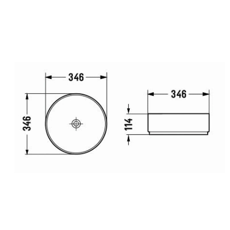Above Counter Basin Round Matte Pink 346x346x114mm