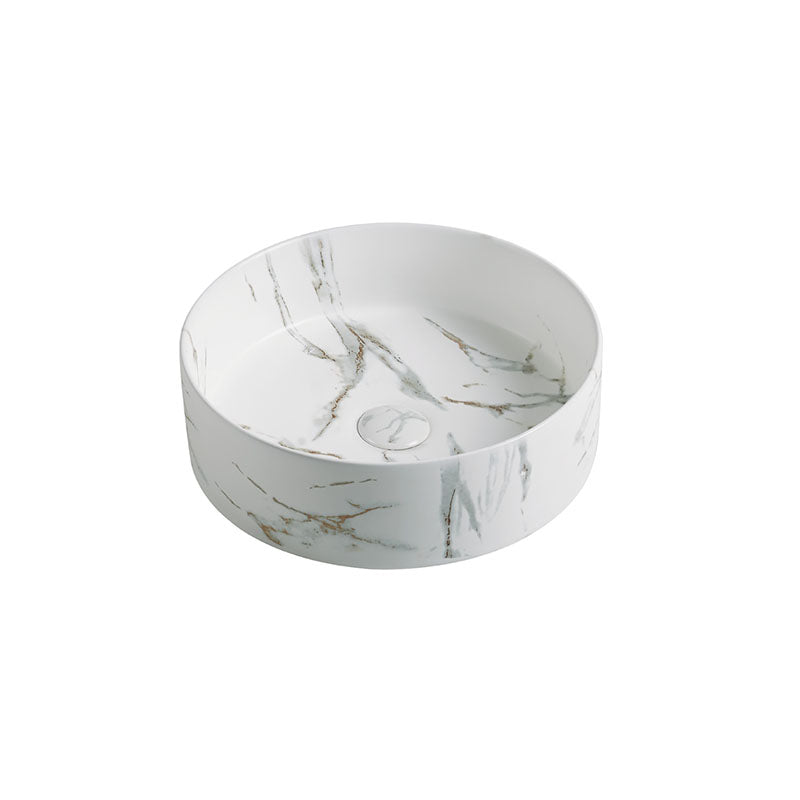 Above Counter Basin Round Matte White Carrara 352x352x112mm