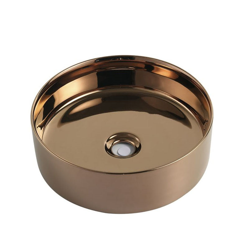 Above Counter Basin Round Rose Gold 355x355x115mm
