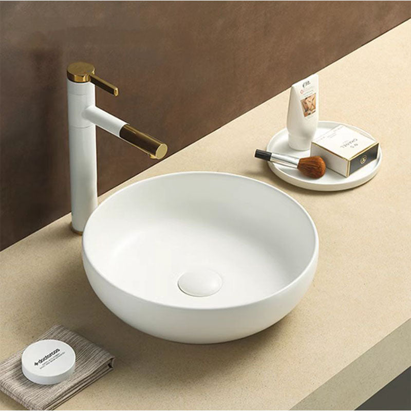 Above Counter Basin Round Matte White 370x370x110mm
