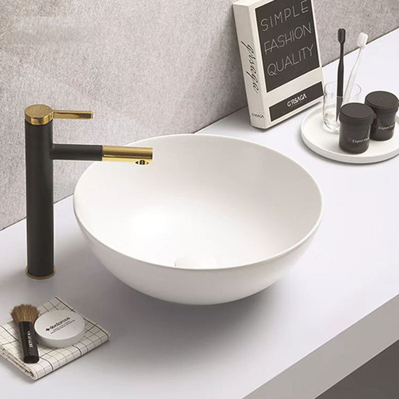 Above Counter Basin Round Matte White 400x400x130mm