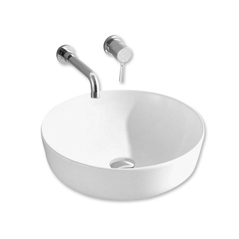 Above Counter Basin Round Gloss White 420x420x140mm