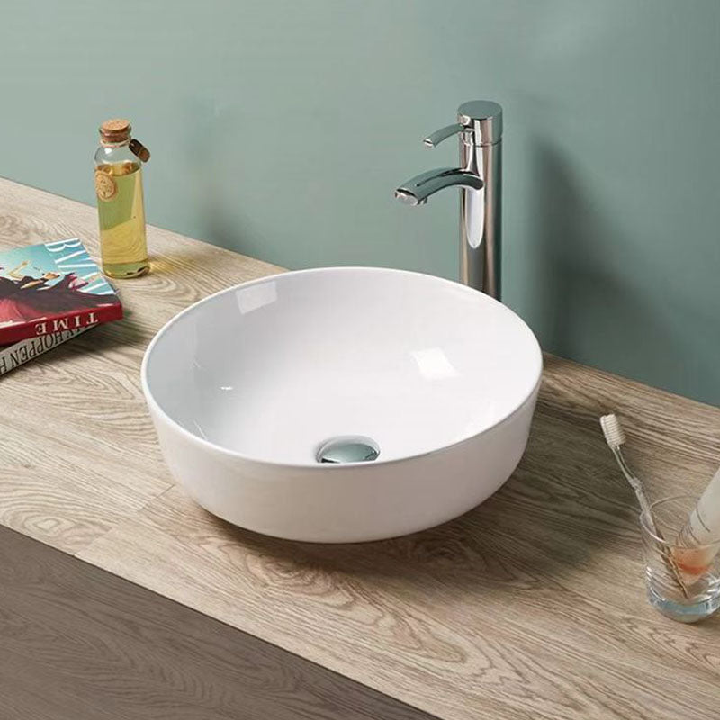 Above Counter Basin Round Gloss White 420x420x140mm