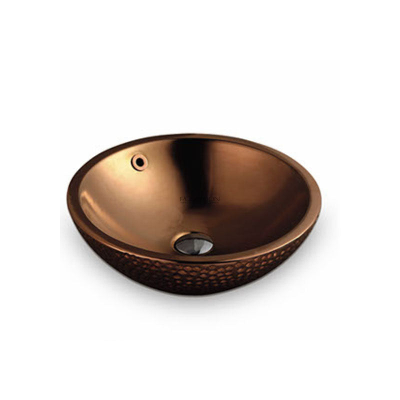 Above Counter Basin Round Rose Gold 430x430x145mm