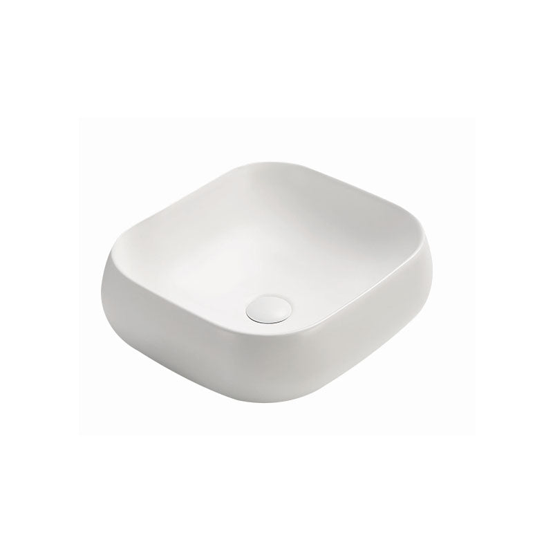 Above Counter Basin Rectangular Matte White 450x400x145mm