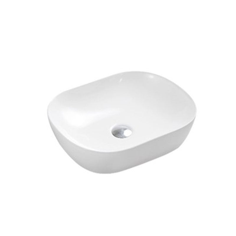 Above Counter Basin Soft Square Gloss White 505x405x140mm