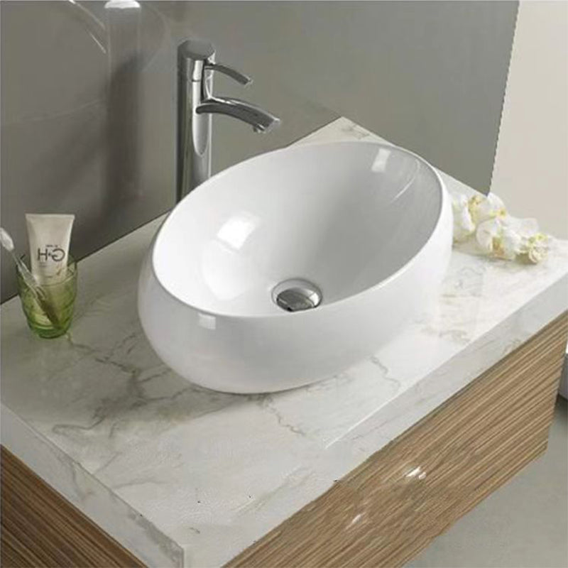 Above Counter Basin Boat Gloss White 600x400x150mm (Non Overflow)