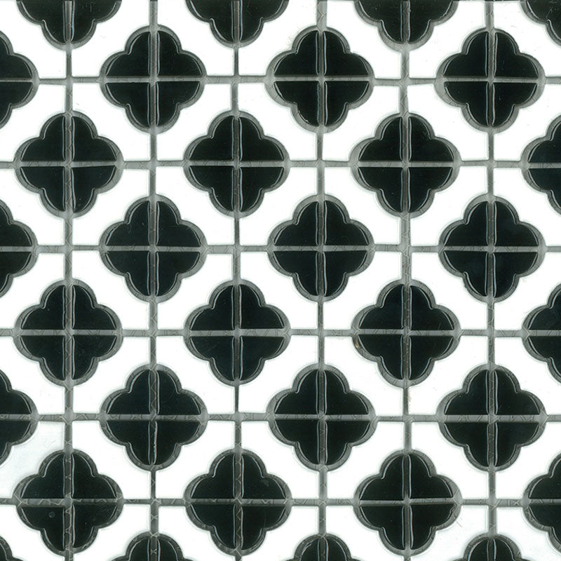 POPPY FLOWER GLOSS BLACK 40X40