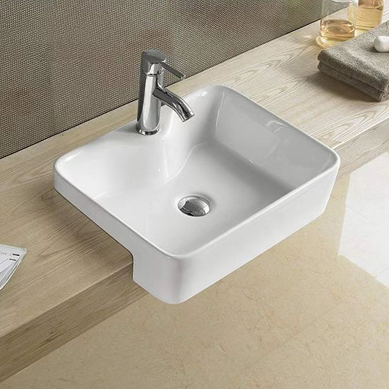 Semi Recess Basin Gloss White 480x370x130mm