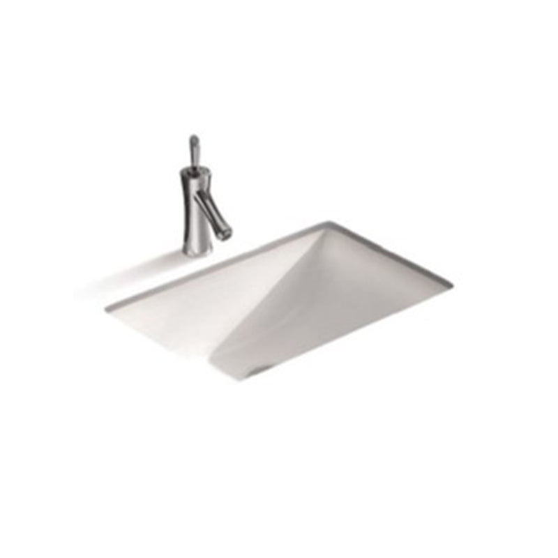 Under Counter Basin With Overflow Gloss White 455x330x190mm