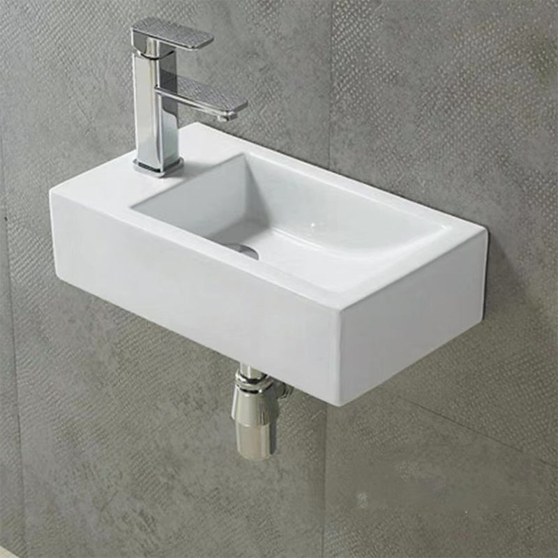 Wall Hung Basin Right Hand Bowl Gloss White 500x250x130mm