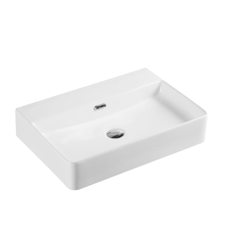 Above Counter/Wall Hung Basin No Tap Hole With Overflow Gloss White 600x420x120mm