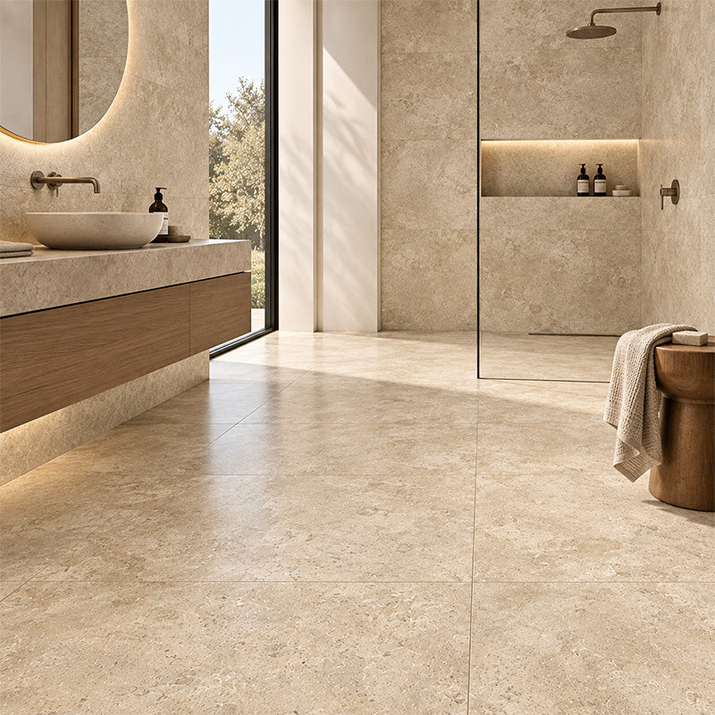 Travertino Lux Ivory Matt 600x600