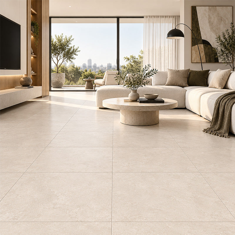 Portland Vein Cut Light Grey Matt 600x600