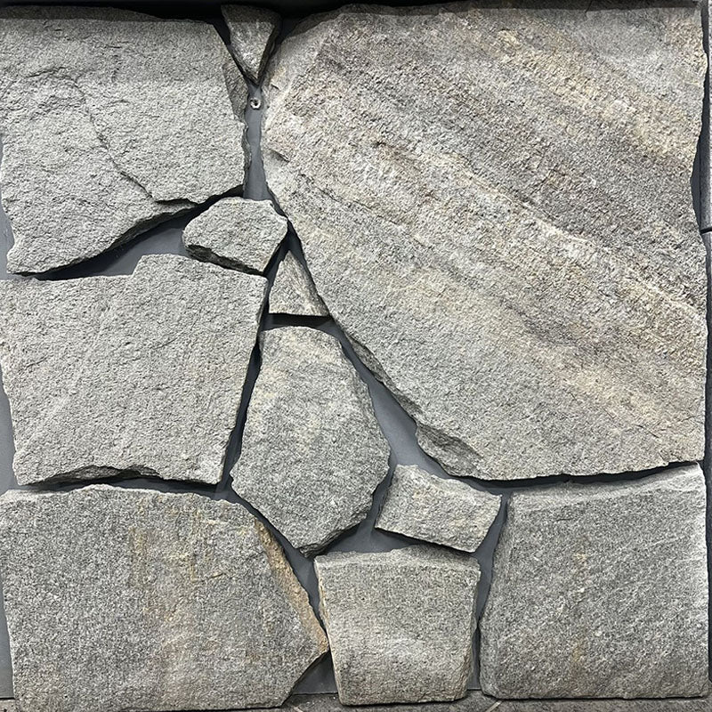 Quartz Stormy Grey Natural Split Crazy Paving x 20-30mm