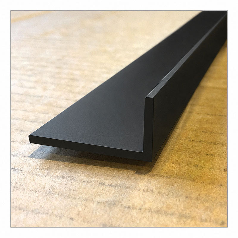 Aluminium Angle - Waterstop Trim Matte Black 20 x 25 x 1.6mm x 3m