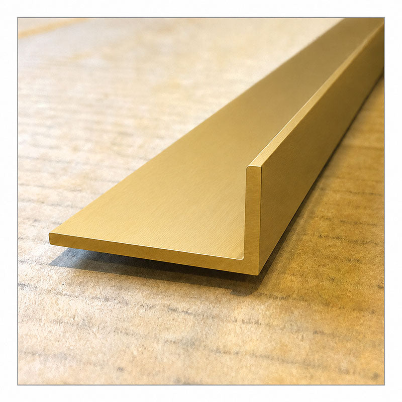 Aluminium Angle - Waterstop Trim Matte Gold 20 x 25 x 1.6mm x 3m