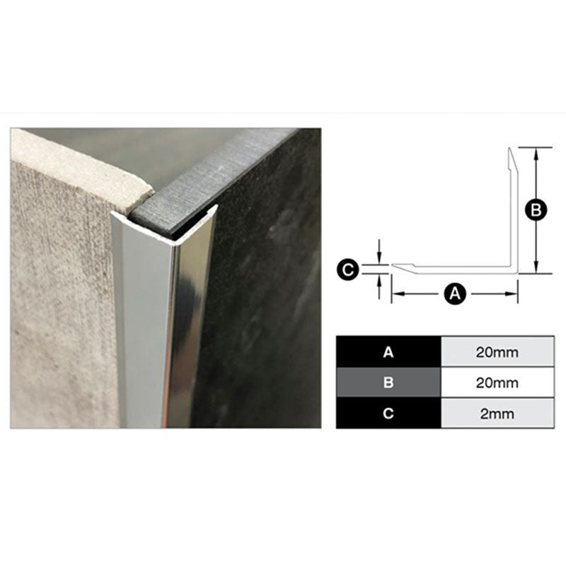 Retro Fit Trim - Bright Silver 20mm x 3m