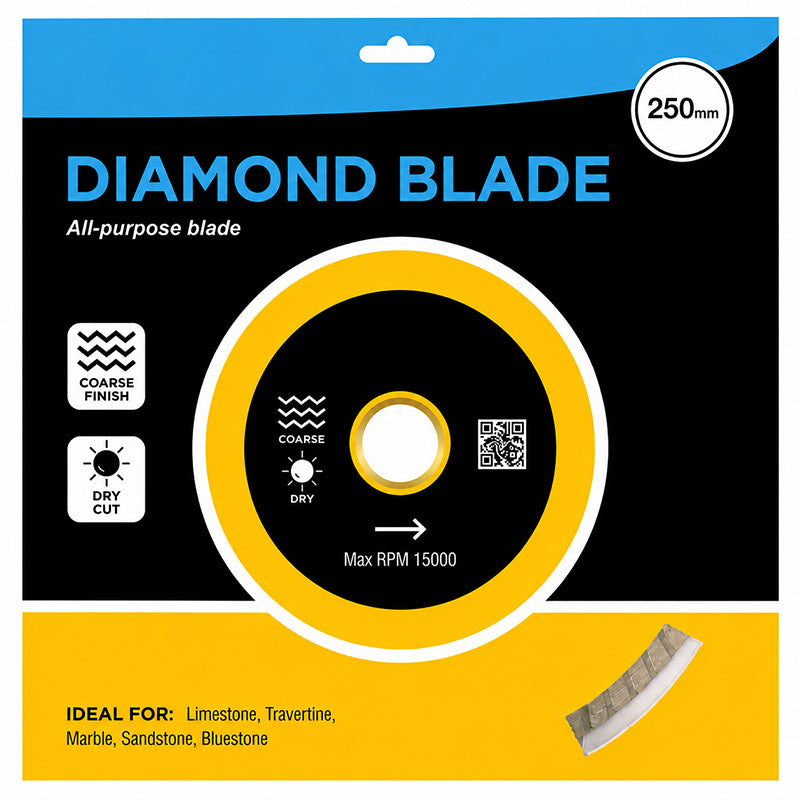 Yellow Turbo Diamond Blade 250mm