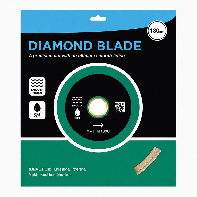Green Continuous Rim Diamond Blade 180mm