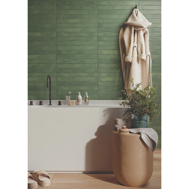 GRAFFITI SUBWAY GREEN SATIN 48X450MM