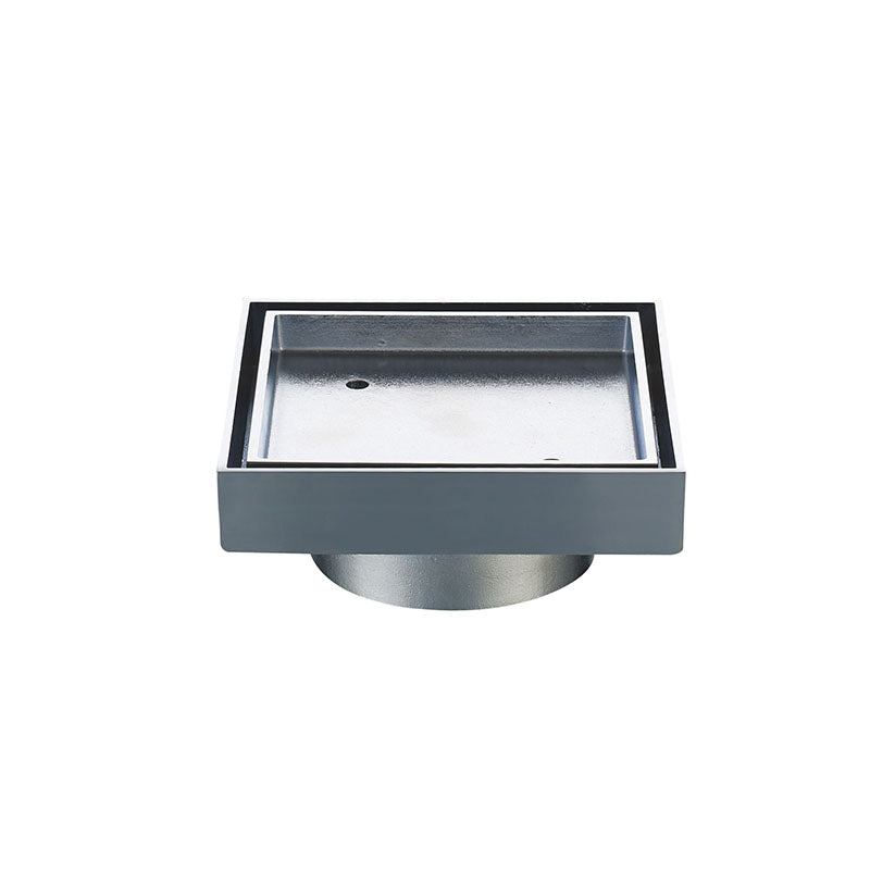 Tile Insert Shower Grate in Chrome 115x115mm