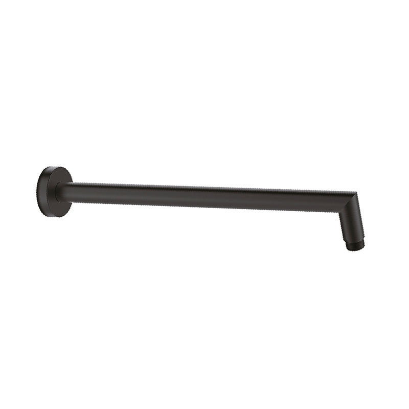 DOCCIA Round L Shape Shower Arm in Matte Black 350mm