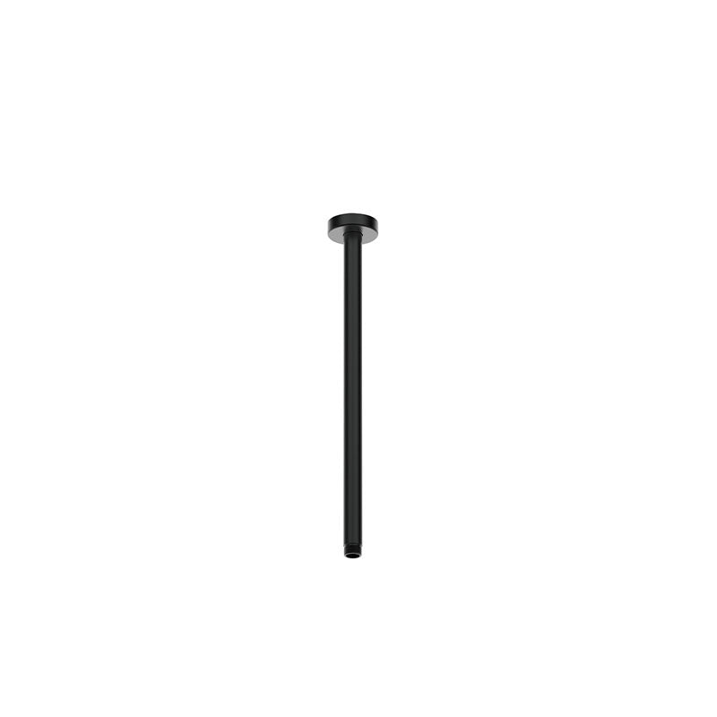 DOCCIA Round Ceiling Dropper in Matte Black 400mm