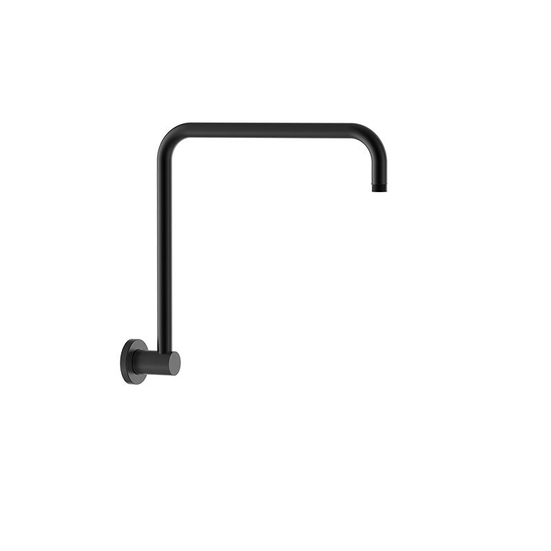 DOCCIA Round U Shape Shower Arm in Matte Black