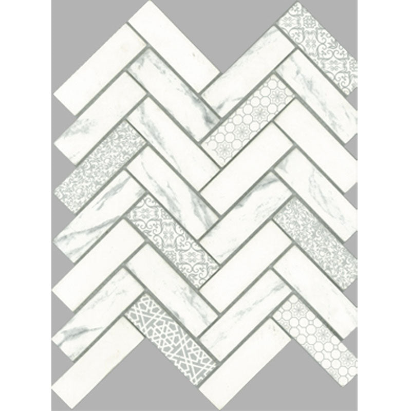 SIGNATURE HERRINGBONE WHITE SATIN 30X98