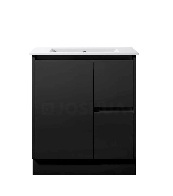 Sierra Series Gloss Black Overall 730X355X855mm VANITY SET With Ceramic Slimline Top (UV32)