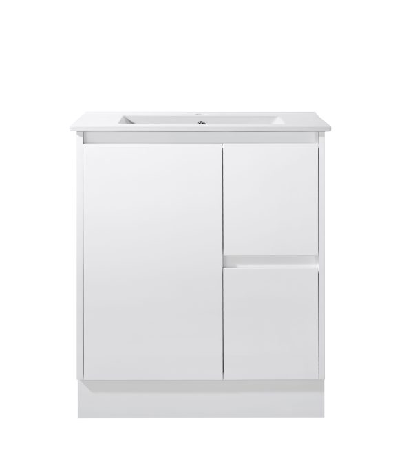 Sierra Series Gloss White Overall 730X355X855mm VANITY SET With Ceramic Slimline Top (UV32)