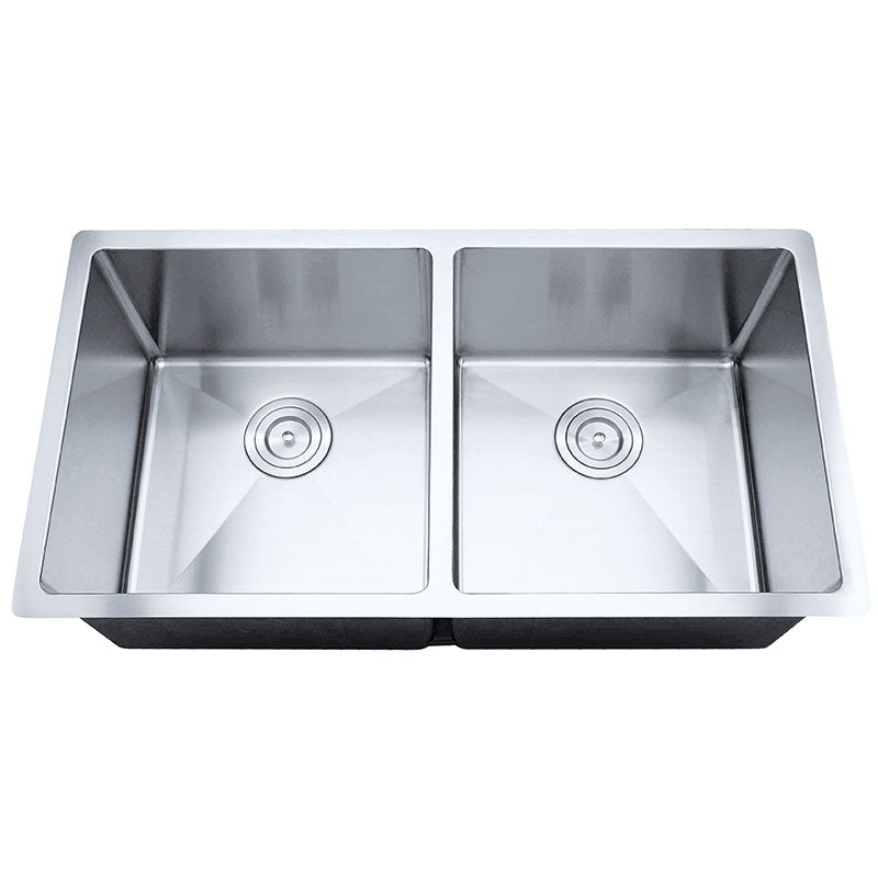IMPACT Double Bowl (2x28L) Under Counter Sink with Waste 795x450x200mm