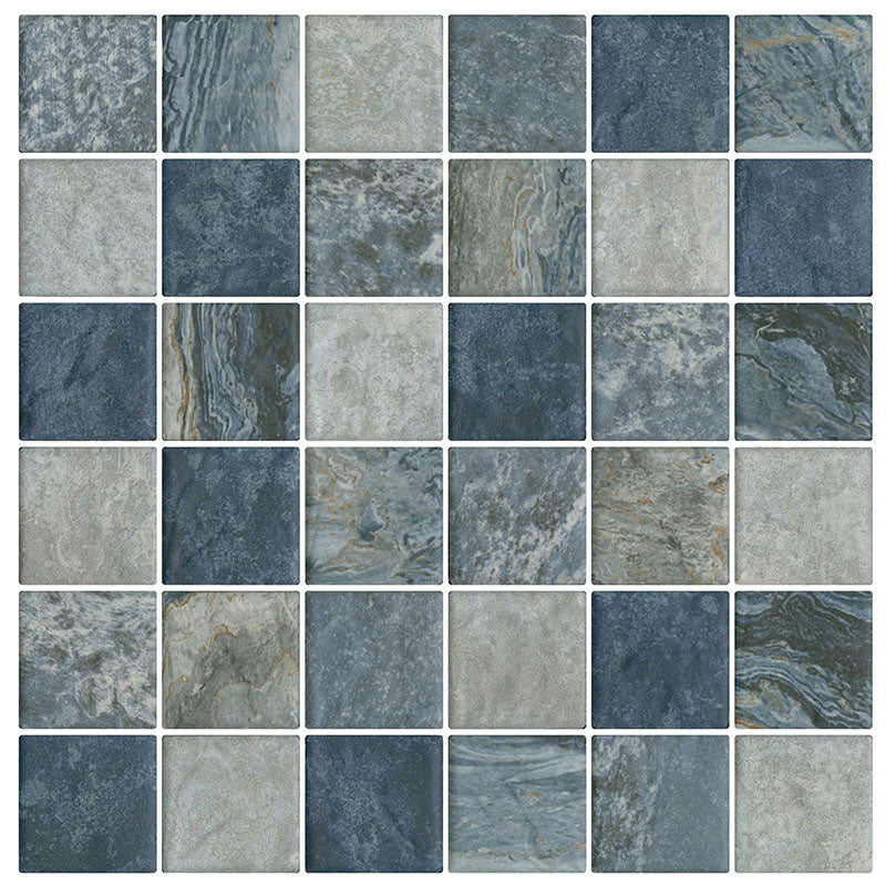 SOUTH PACIFIC VANUATU WAVE BLUE MOSAIC 47X47