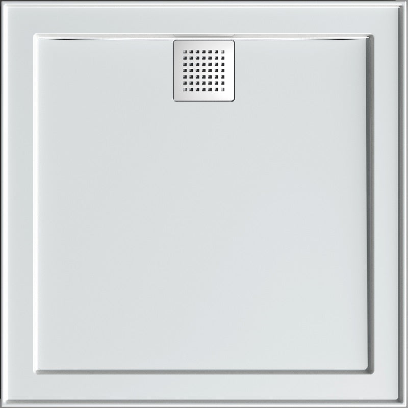 ECO Polymarble Base 820x820 Rear Outlet Shower Base