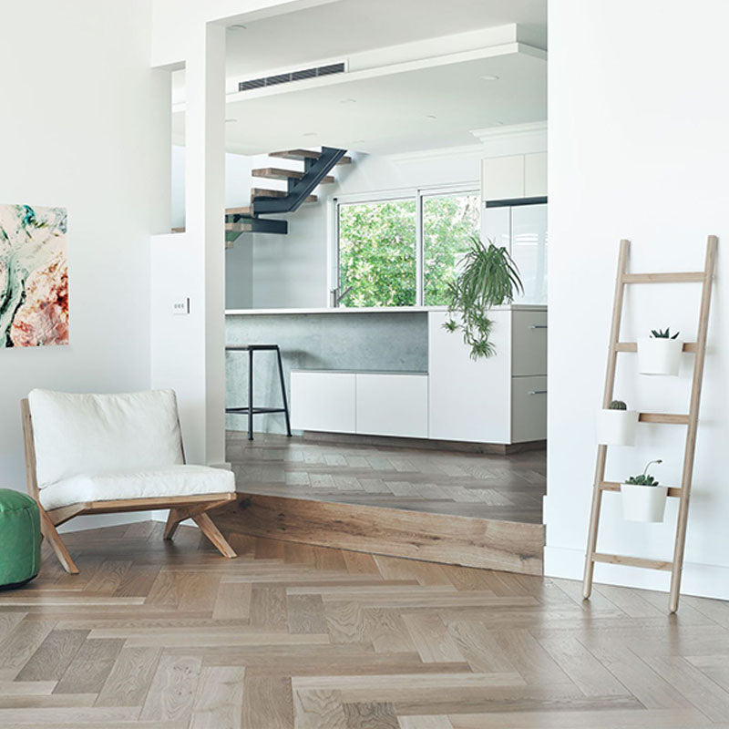 De Marque European Oak Engineered Flooring Herringbone Sauvignon 600x120x15/4mm