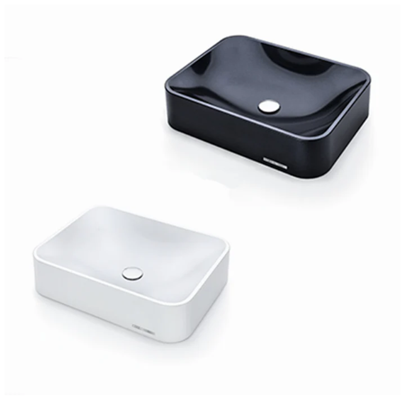 See Rose Above Counter Basin Glossy Bathroom Wash Basin Sani-Quartz Composite White 615x445x130mm