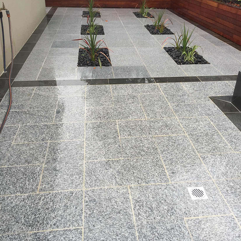 Granite Sesame White Flamed Bevelled Edge 600x400x30mm