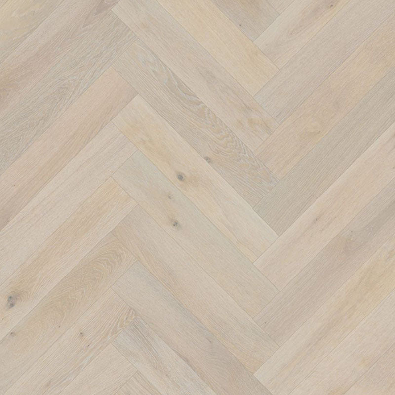 CrossWood Engineered Herringbone Flooring Latte Oak 600x127x14/3mm